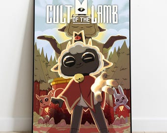 Cult of the Lamb Poster – Dark Indie Game Wall Art