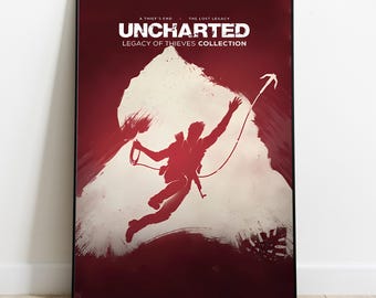 Uncharted Poster | Adventure Game Wall Art, Gaming Room Decor