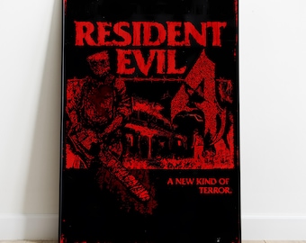 Resident Evil 4 Remake Poster, Leon Kennedy Wall Art, Horror Game Print