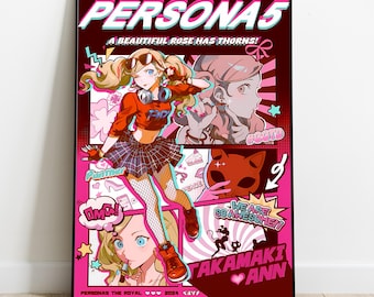 Persona 5 Poster – Takamaki Ann Wall Art, Gamer Room Decor