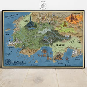 Dark Souls 2 Karte Poster | Druck | Gaming Wandkunst