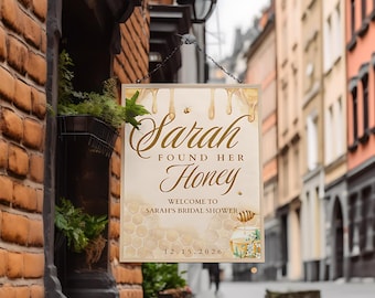 She Found Her Honey | Bee Bridal Shower Games, Signs, Stickers | Printable & Editable