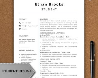 High School Student Resume With No Work Experience Template | Resume for College Student With No Experience | Resume Template Google Docs