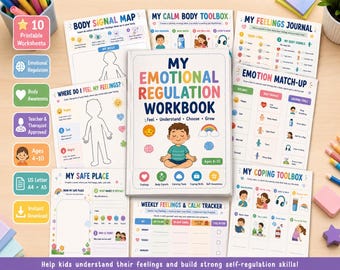 My Calm Corner and Emotional Regulation Printable Bundle for Kids | Calm Down Corner Kit| Coping Skills Activities| SEL Posters