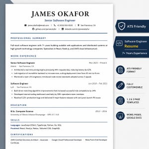 ソフトウェアエンジニアの履歴書テンプレート：ATS対応の技術系履歴書（Googleドキュメント＆Word形式）