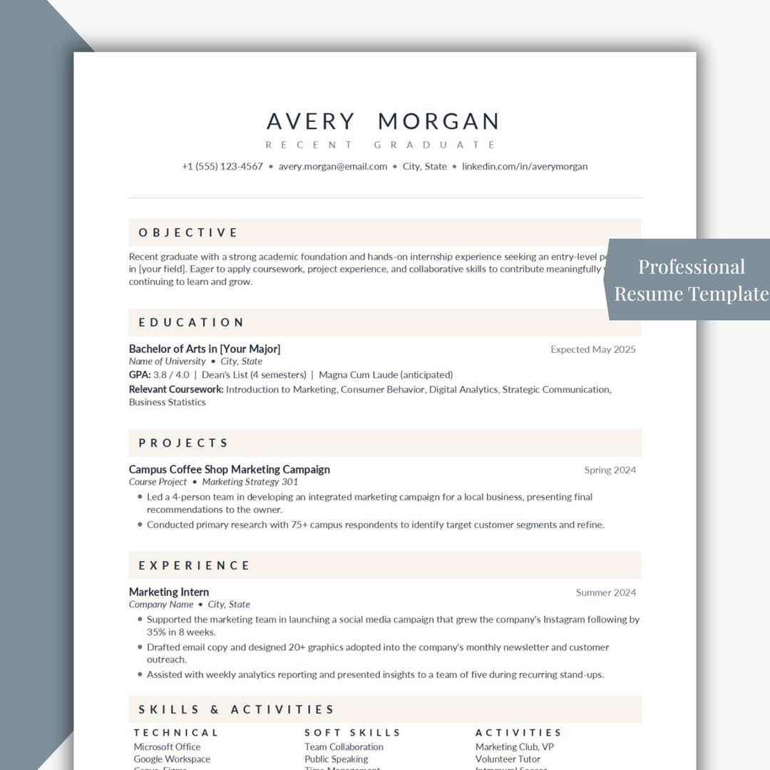 Executive ATS Resume Template | Modern C Level Resume Template for Word ...