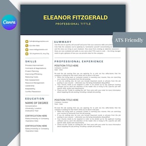 Modern Resume Template Word, ATS Friendly Resume Google Docs, Creative CV Canva, Professional Two Column Resume Mac Pages, Cover Letter
