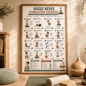 mental health bundle, anxiety relief, vagus nerve poster, nervous system, stress relief, emotional regulation, wellness printable, sleep reset, self care bundle, anxiety poster, mindfulness poster, mental wellness, breathing exercises