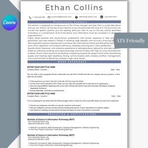 Tech Resume Template Word, ATS Friendly Software Engineer CV Google Docs, IT Resume Canva, Modern Developer Resume Mac Pages, Cover Letter