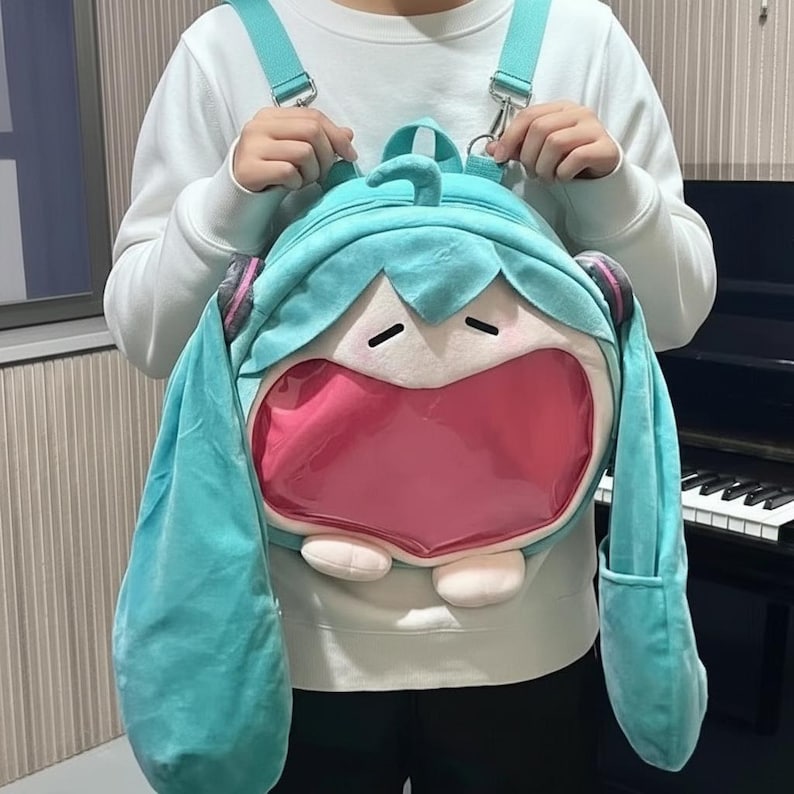Cosplay backpack inspired by hatsune miku backpack and kawaii anime bag