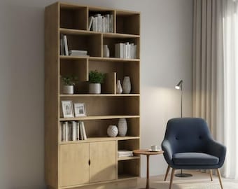 CNC files Shelf DXF parts | polyboard report, 3d render | Wood Furniture Plan