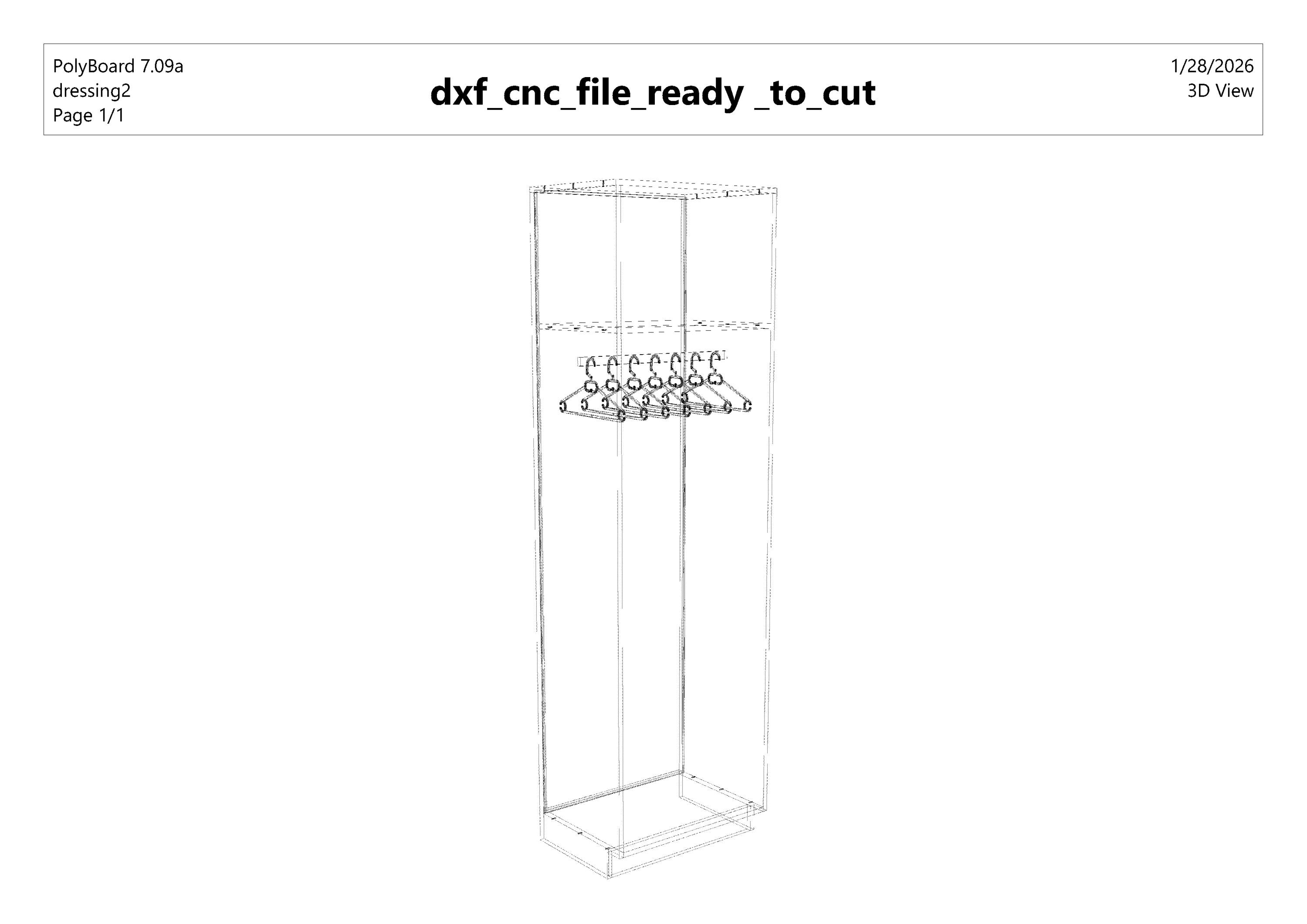 Wardrobe Cabinet CNC Plans Bundle – 4 Dressing Cabinets DXF Files ...