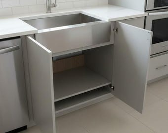 CNC cabinet files, 2 sink Cabinets Bundle  36", 30" , dxf files, polyboard report, 3d , wood-working