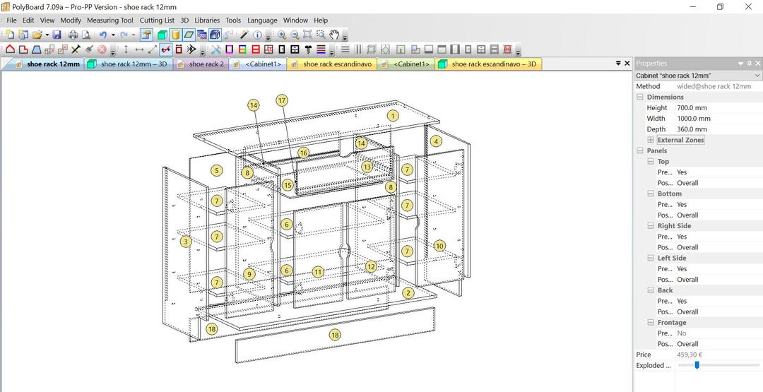 Cnc Router Bedplate CNC Files Shoe Rack – DXF Parts , Cnc Router Templates Mdf 12mm ...