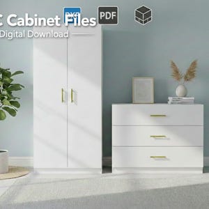 CNC files, Home Office Furniture Set | Cabinet , Drawer Units | DXF Files  |   Router Templates
