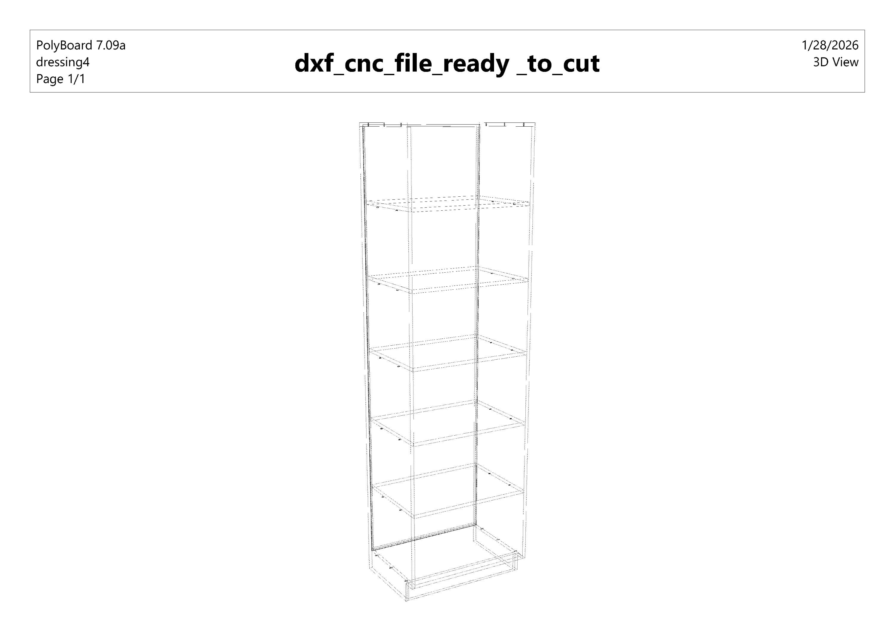 Wardrobe Cabinet CNC Plans Bundle – 4 Dressing Cabinets DXF Files ...