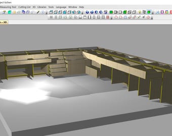 CNC base Kitchen Cabinets Bundle |14-Cabinet Bundle Multi-size  DXF Parts , Pack