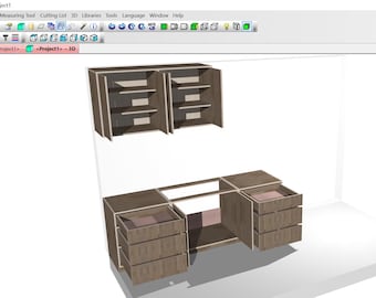 kichen project, dxf parts, dxf nesting sink base, drawer, wall cabinet