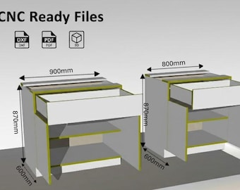 CNC Kitchen sink base Units | 2-Cabinet Bundle (Different Dimensions) | DXF Files _ Parts