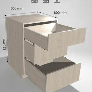 File CNC "Mobiletto da cucina 600x600x870mm" Parti DXF, file router