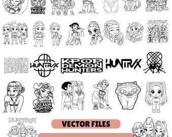 Kpop Girl Group SVG PNG Bundle | Idol Fan Art Shirt Design (Digital Download)