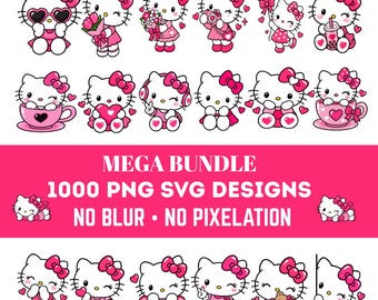 Kawaii-Katzen-Clipart | Tierfreunde PNG- und SVG-Bundle (Digitaler Download)