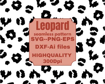 Naadloze luipaardprint patroon SVG, Cheetah Animal Design (digitale download)