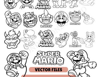 Super Mario Characters Circular SVG Bundle (Digital Download)