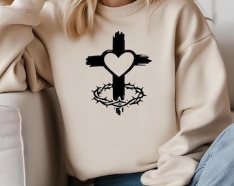 Christian Cross SVG PNG | Bloemen kruis SVG | Clipart geloofskruis | Religieus gesneden bestand | Cricut silhouet ontwerp | Afdrukbare digitale download