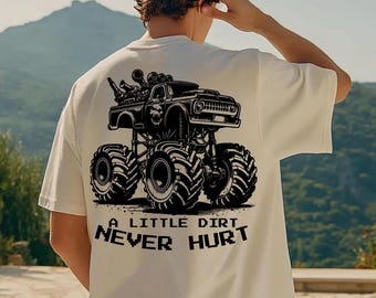 Monster Truck PNG SVG, A Little Dirt Never Hurt, Boys Adventure Tee (digitale download)