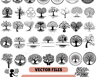 Levensboom SVG | Mandala boho lijntekeningen clipart (digitale download)