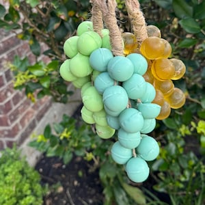 Handmade Grape Soap on Jute String: Lavender Scented Artisan Soap