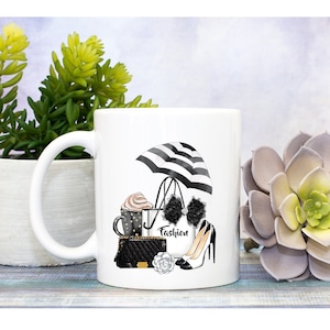 LOUIS VUITTON Monogram Ceramic Coffee Tea Cup Mug RARE
