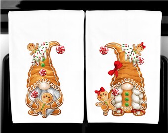 Christmas Gnome Kitchen Tea Towel: Holiday Kitchen Decor