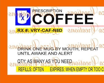 Customize Prescription Coffee Mug templates, 11 oz and 15 oz mug templates Instant Download, Sublimation JPEG and PDF ONLY
