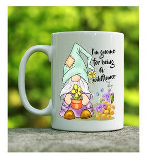 Personalized Spring Gnome Coffee Mug, Office Gift