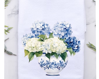 Chinoiserie Blue Ginger Vase Kitchen Towel: Blue & White Decor