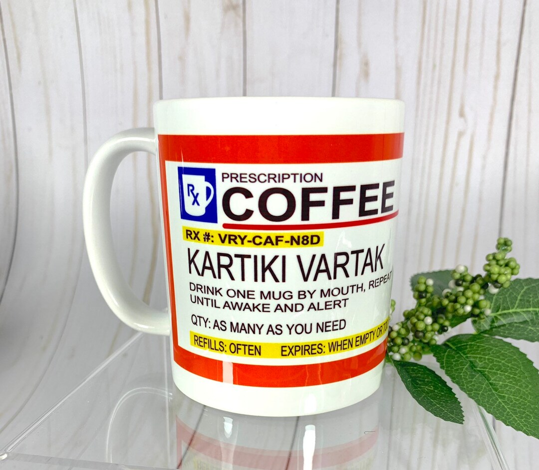 RX Prescription Mug, Personalized Coffee Mug, Coffee Cup, Nurse Gift