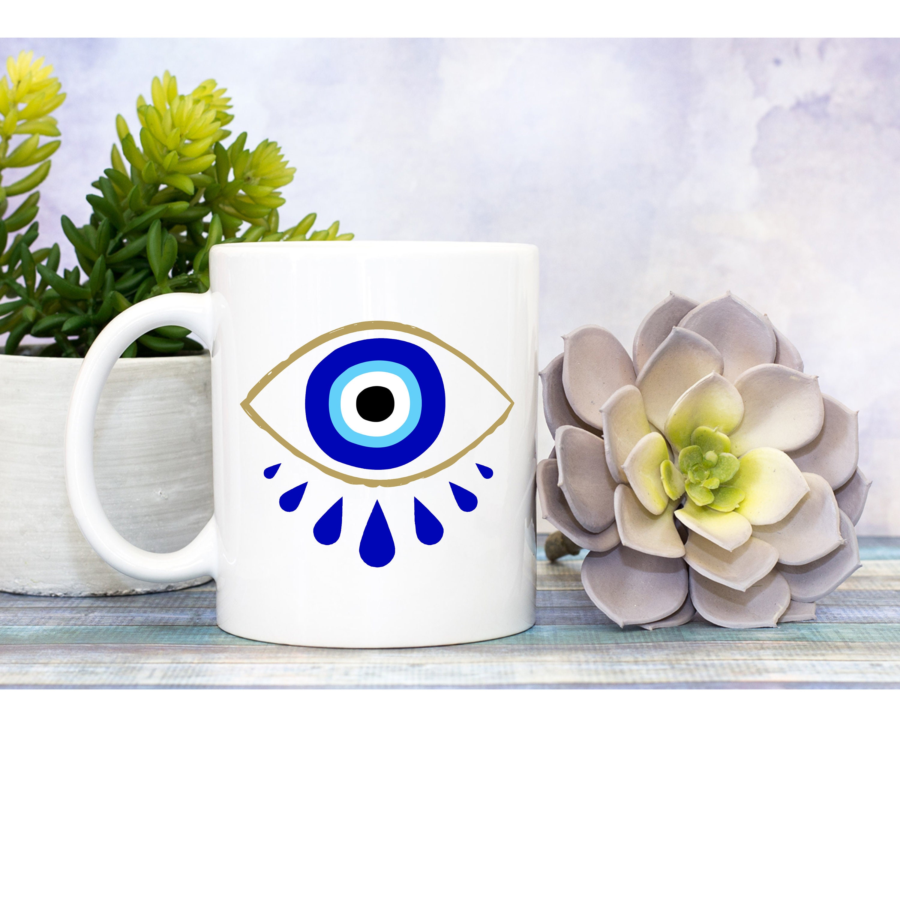 Personalized Evil Eye Coffee Mug Custom Mug Evil Eye Etsy Canada