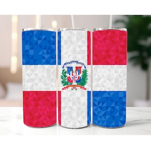 Dominican Flag Tumbler, 20oz Tumbler, Funny Quote, Dominican Republic
