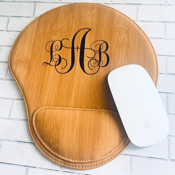 Personalized Mouse Pad With Wrist Rest Etsy