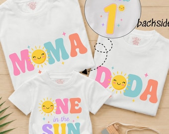 One in the Sun Matching Family Shirts, Summer First Birthday Family Shirts, One in the Sun Birthday Outfit