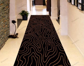 Alfombra de lana tejida a mano con diseño abstracto moderno