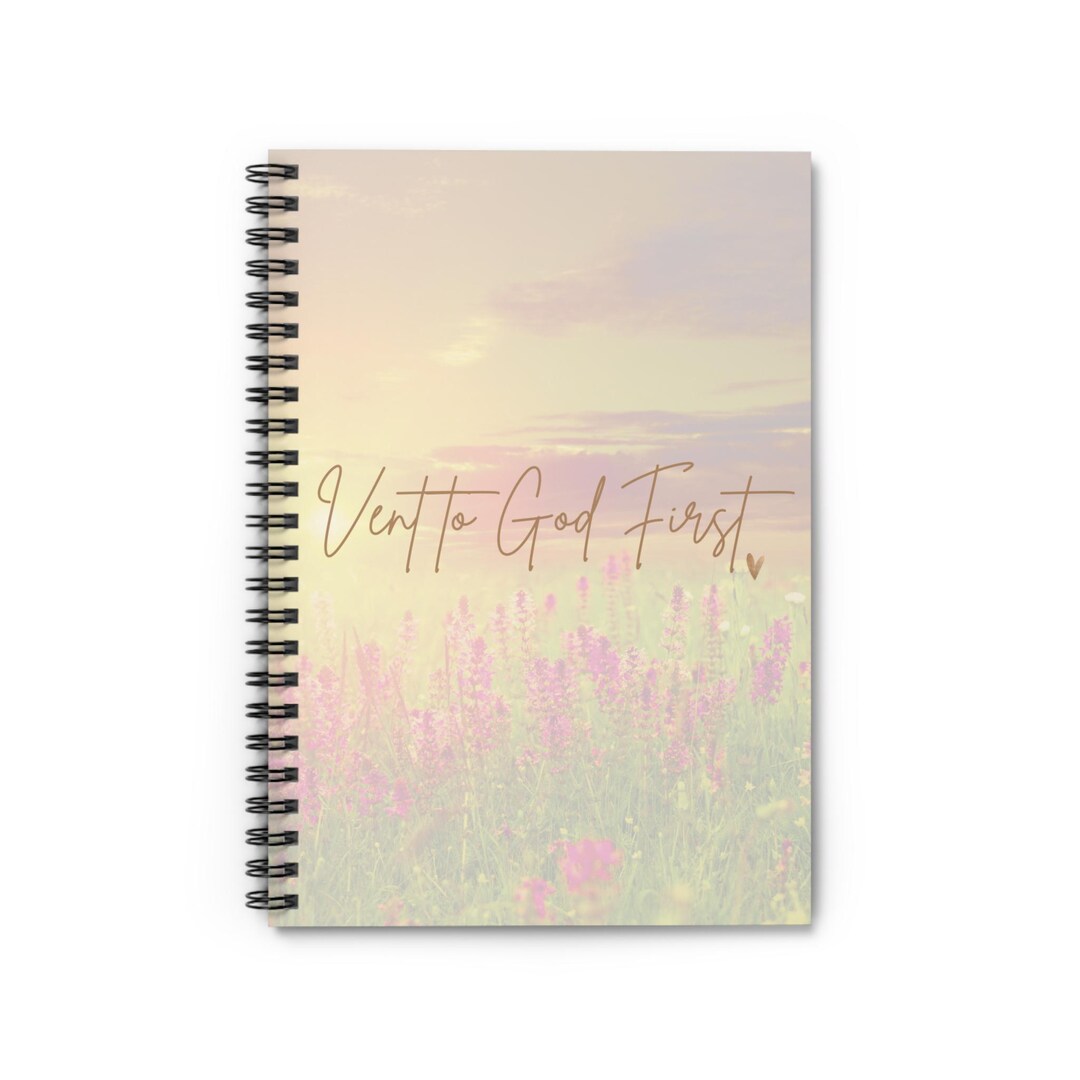 Vent to God First Spiral Notebook | Floral Sunset Prayer Journal - Etsy