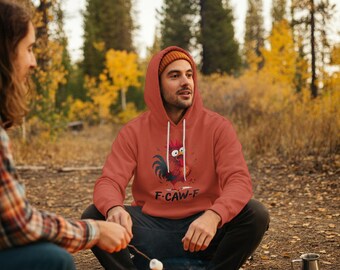 Sudadera con capucha F-Caw-F Rooster – Estampado DTG, corte unisex
