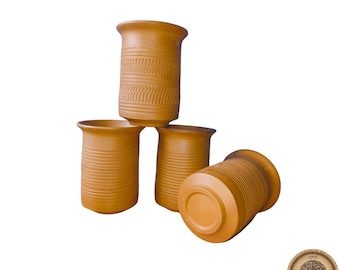 Handmade Terracotta Clay Cup Set | Rustic Indian Drinkware | juice clay mug |
