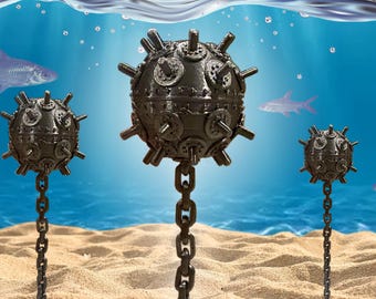 Decoração de minas marinhas para aquários