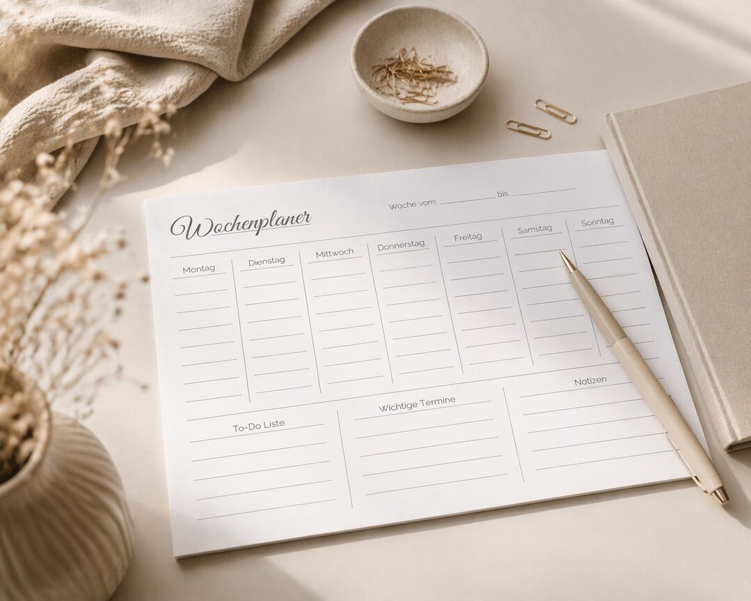 Weekly Planner Printable A4 & A5 | Minimalist Weekly Planner PDF ...