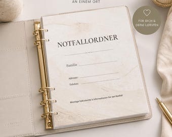 Printable A4 Emergency Folder | Family Emergency Planner | Important Documents & Emergency Information | Printable PDF