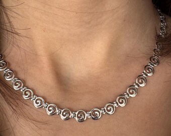 Colar espiral / Prata 925 / Joias gregas da Elxis Archaic Jewellery